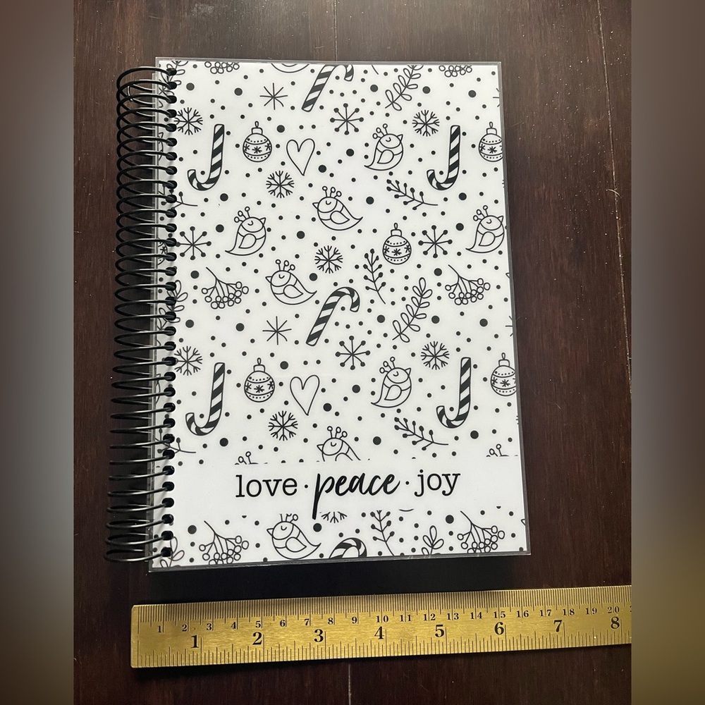 Lights Planner Action Blackout Paper New Christmas Pattern Spiral Notebook White